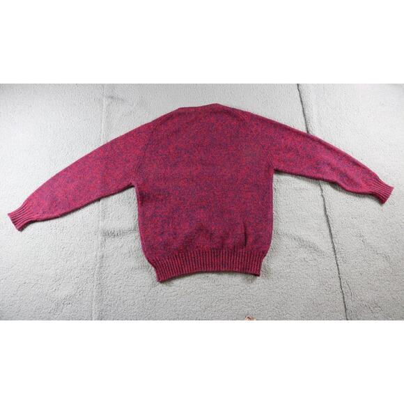 Vintage Gap Mens M Sweater Marled Red Blue Shetland Pure Wool Scotland - Picture 2 of 5